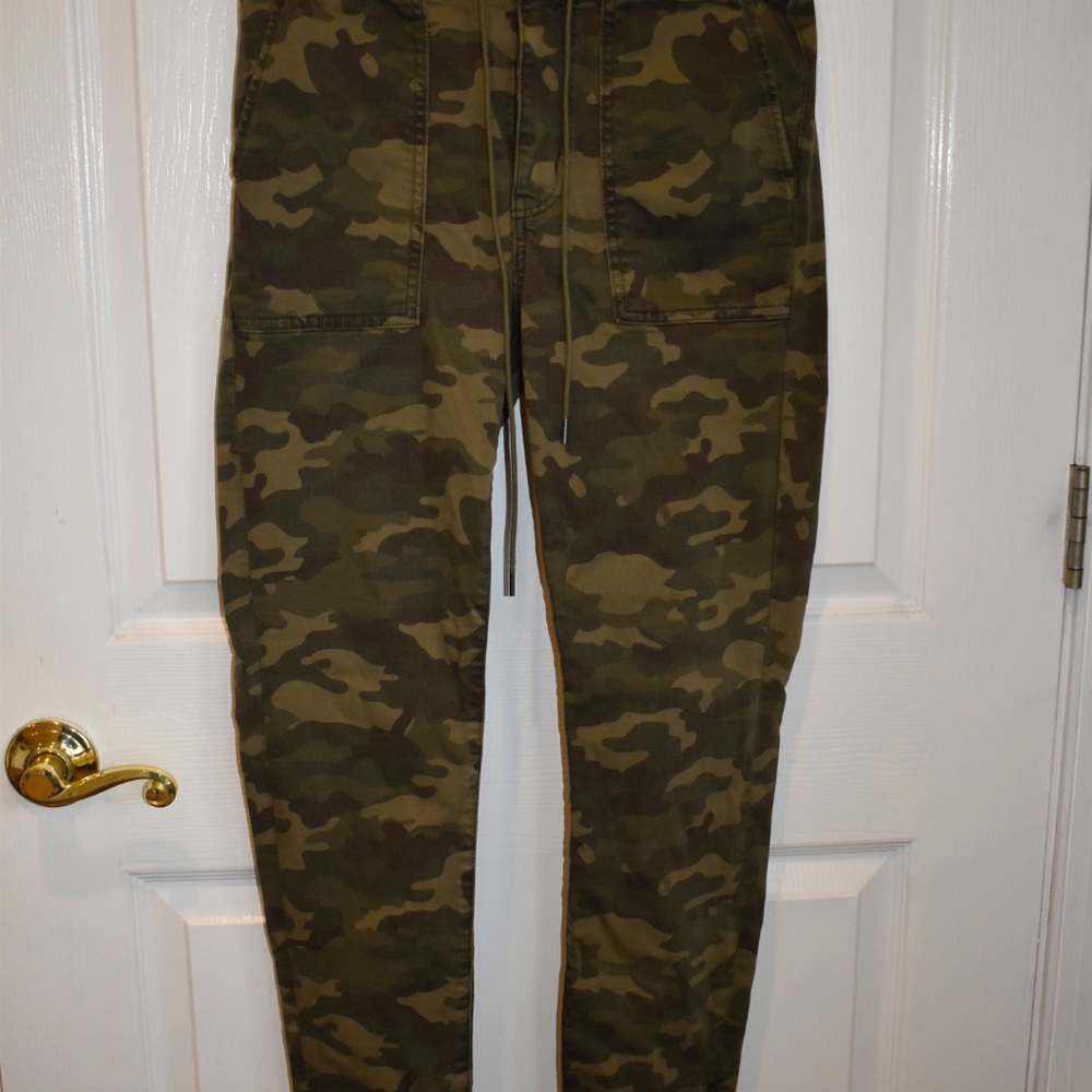 Womens camo pants with draw string